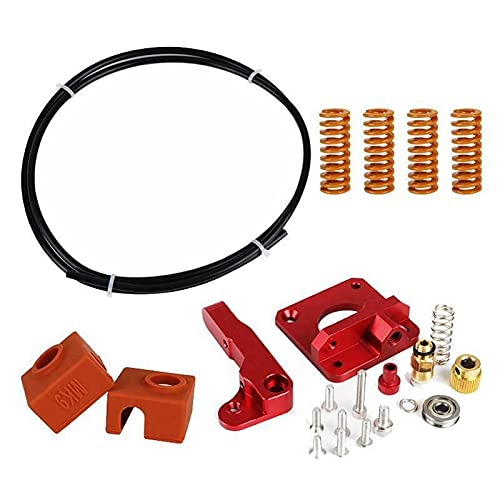Lysee 3D Printer Parts & Accessories - Extruder Printers Parts Set Springs PETG Tube Replacement Professional Accessories Silicone Case for eality Ender 3/-10 - (Color: Red)