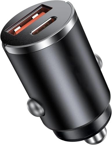 Image of Car Charge,PD 30 W USB-C & QC 3.0 USB-A Fast Charger Adapter, Car Lighter USB Adapter,Cigarette Lighter USB Charger,Compatible with iPhone 17/16/15 Pro/Pro Max, Galaxy S25/S24/Ultra(Black)