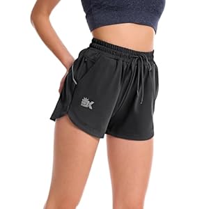 ZENWILL Womens 3″ Inzip Running Shorts, Mid Waist Lightweight High Stretch Gym Athletic Shorts for Women Zipper Pockets