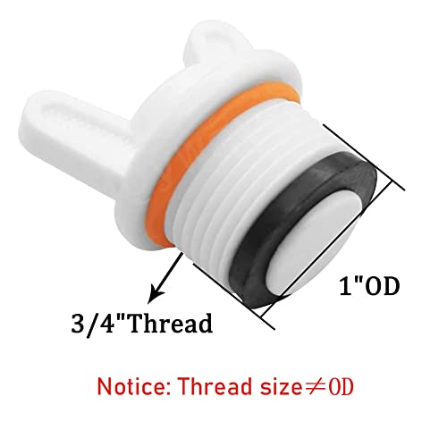 Joywayus 3/4\" PT Male Thread PPR Pipe Fitting End Caps Connector Plug with Butterfly (Pack of 5) - Thumbnail 2
