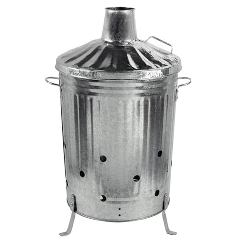 90 Litre 90L Extra Large Galvanised Metal Incinerator Recycle Garden Rubbish Fire Burning Bin Leaves Wood Burner - Image 8