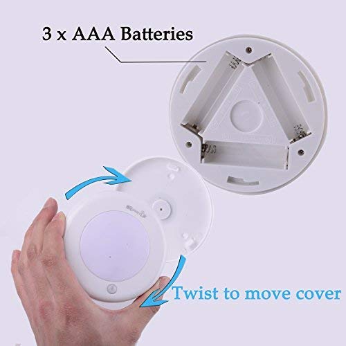 Sensore di movimento wireless LED Cabinet Light Stick-Anywhere Nightlight per scale, corridoio, armadio, cucina, camera da letto (009 6pcs luce fredda - guscio bianco