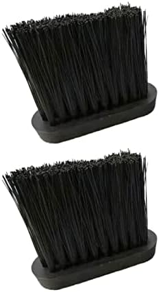 JHEUAYK 2pcs Hearth Brush Head Refill, Oblong Fireplace Brush Replacement Spare, Companion Sets for Fireplace Maintenance