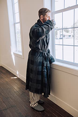 Lazy One Ultra-Cozy Plaid Bathrobes for Men4