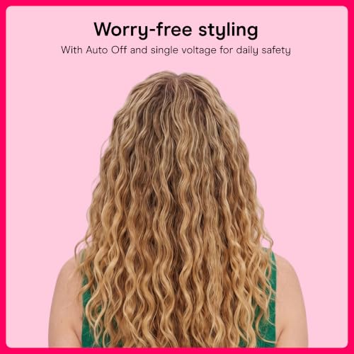 Image of Conair Double Ceramic 3 Barrel Curling Iron, Triple Barrel Waver Hair Tool Creates Deep, Continuous Waves, Hair Curler for All Hair Lengths, White /Rose Gold