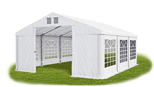 Partyzelt 5x6m wasserdicht weiß Zelt 560g/m² PVC Plane Hochwertigeszelt Gartenzelt Summer SD - Faltpavillon, Gartenpavillon, Pavillon, Lagerzelt, Gartenhaus, Zeltgarage, Garagenzelt - Partyzelt