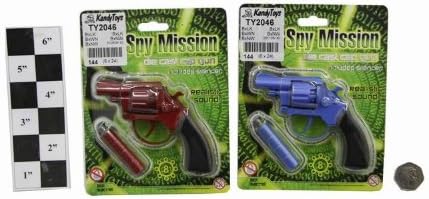 SPY MISSION DIE CAST 8 SHOT CAP GUN - 2 ASSORTED / ONLY 1 SUPPLIED