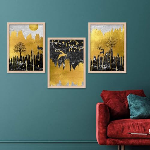 Image of kotart Modern Wall Art Framed Painting for Wall Decoration - Wall Paintings for Living Room, Bedroom - Big Size Wall Painting (Art 3, 19x25 inch)