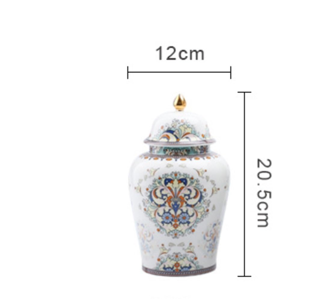 Chiński porcelanowy słoik na imbir ze złotym wykończeniem Mały...