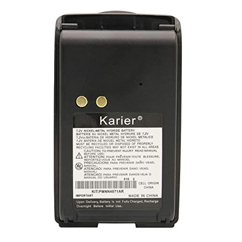 Karier 1800Mah Ni-Mh Replacement Battery Pack With Belt Clip For Motorola Pmnn4071 Pmnn4071A Pmnn4071Ar Mag One Bpr40 A8 Radios #TOP5