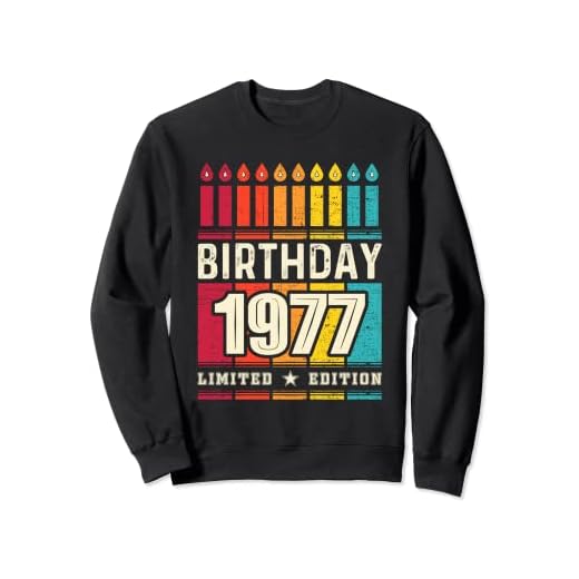 Camiseta vintage 1977 para hombre, edición limitada, cumpleaños 1977 Sudadera