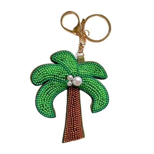 MANGMAO Beaded Cute Bag Charms Y2k Beach Keychain Accessories Summer Handbag Purse Charms Cutecore Preppy Aesthetic Stuff (Coconut Tree)
