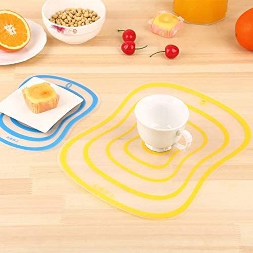 Image of Flexible Cutting Board Mat Non-Slip Clear Plastic Chopping Sheet, BPA-Free Dishwasher Safe, Color-Coded Thin Kitchen Cutting Mat for Meat, Vegetables & Fruits