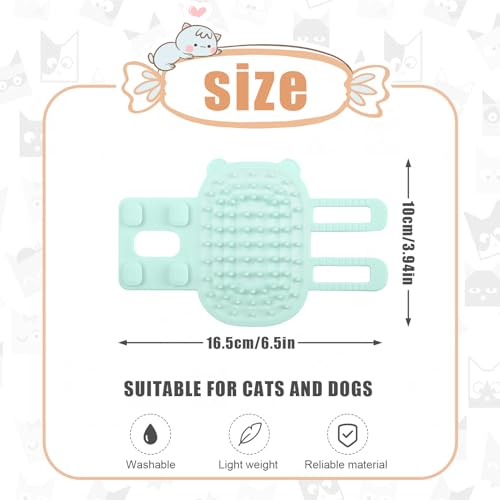 2pcs 2 en 1 Brosse Autonettoyante pour Chat, Silicone Brosse de Toilettage pour Chat Réglable Grattoirs pour Visage de Chat pour Pieds de Table Cadre d'Escalade Gant de Perte pour Chien - Image 3