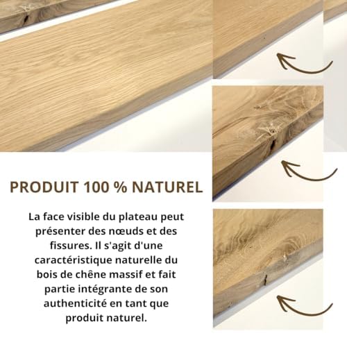 RETIMBER Works Trones Plaque en Bois de chêne, pour 2 trônes, 102,6 x 15,9 x 2 cm, Plaque de recouvrement pour Armoire à Chaussures, Plateau en chêne Massif