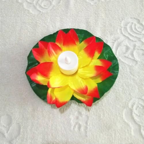 Velas de loto LED para sustituir el fuego peligroso en bodas con tela elegante 2