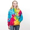 Colortone Unisex Rainbow Tie Dye Pullover Hoodie (XL) (Multi Rainbow) #4
