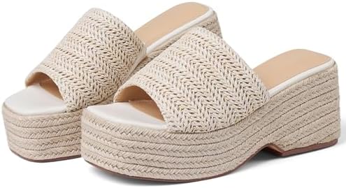 Platform Slip on Espadrille Sandals for Women Summer Wedges Slide...