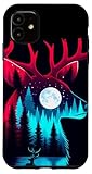 Connectez-vous avec votre animal spirituel avec ce design unique Red Deer, magistralement rendu dans un style à double exposition avec des arbres, un lac et une lune. Parfait pour ceux qui ressentent un lien profond avec la nature et leur compagnon à fourrure.