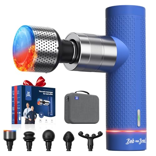 BOB AND BRAD A7 Pro Pistolet de Massage avec Thérapie Chaude et Froide, 11mm Amplitude Mini Pistolet Massage Deep Tissue Portable, Silencieux, Cadeau