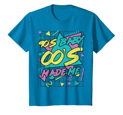 90's Baby 00's Made Me 1990s Vibes 90s Culture T-Shirt, Youth, Sapphire Blue, Large
