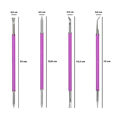 Kit 4 Instrumentos Podologia Manicure Unha inox Arte Sedução 3 41wWi9KQKBL
