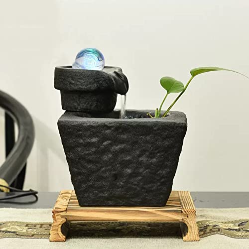 Fontaine de table céramique avec pompe et boule pour eau intérieure
