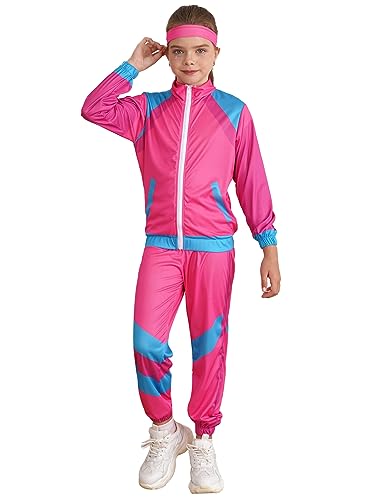 Disfraz deportivo retro 80s para niñas 8-10 años