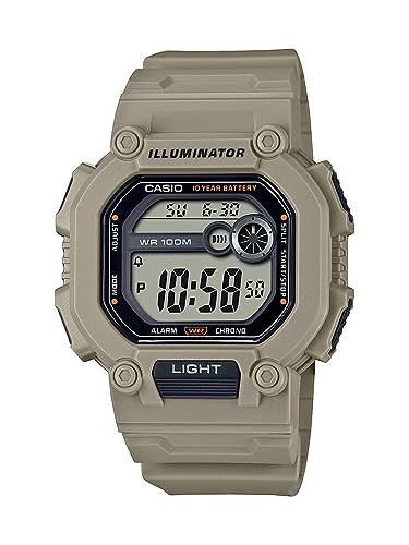Casio Numérique W737HX-1AV Montre Homme Sport antichoc Bracelet Résine XL Beige