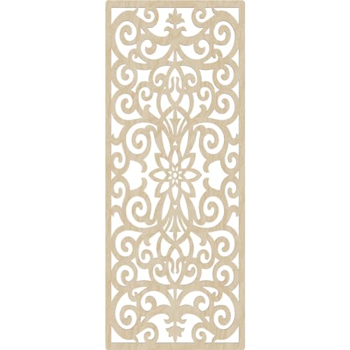 Image of Buel Decorative Pierced Fretwork Wood Wall Panels, 33 3 /8 inchW x 84 3 /8 inchH x 3 /8 inchT, Birch