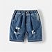 Boys Denim Shorts Kids Relaxed Fit Baggy Casual Wide Leg Stretch Twill Summer Fashion Comfy Loose Fit Jeans Shorts