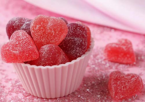 Palksky 255-Cavity Mini Heart Silicone Gummy Mold/Chocolate Drops Mold/Dog Treats Pan/Heart shape Candy Molds for Ganache Jelly Caramels Cookies Pet Treats Baking Mold