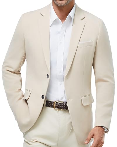 WULFUL Mens Casual Blazer Suit Jackets Slim Fit Two Button Sport Coats Lightweight Business Jacket