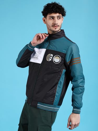 Image of The Indian Garage Co Men Regular Fit Bomber Jacket