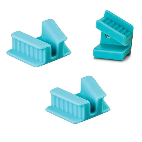 American Goods 800565YTP 2 Pcs Dental Mouth Props Silicone Medium Child Turquoise Autoclavable Dental Bite Blocks Latex Free thumb #1