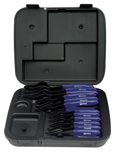 Williams PL-1612 12-Piece Combination Internal and External Snap Ring Pliers Set