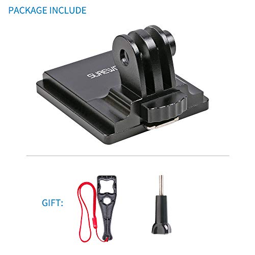 SUREWO Aluminum Helmet NVG Mount Compatible with GoPro Hero 9/8/7/(2018)/6/5/4 Black,DJI Osmo Action and Most Action Cameras - Thumbnail 3