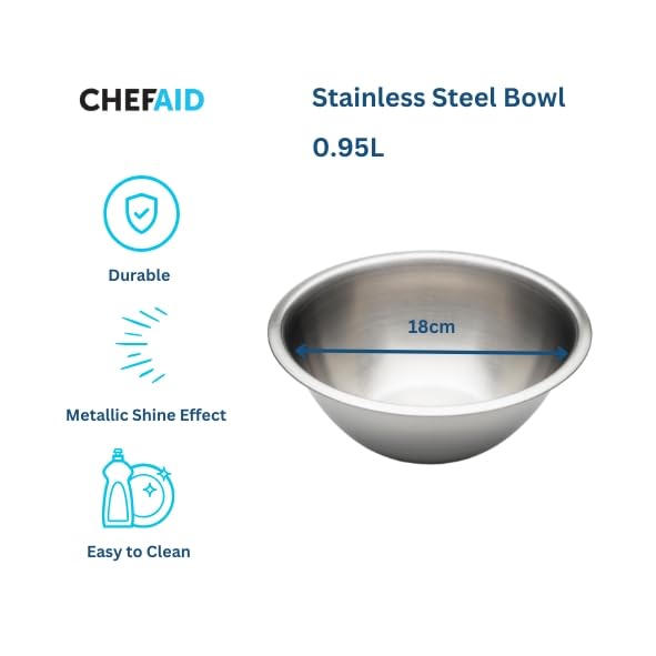 Tazón de Acero Inoxidable Chef Aid 0.95L miniatura 2