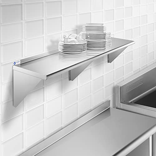 Gridmann Nsf Stainless Steel 14" X 60" Kitchen Wall Mount Shelf Commercial Restaurant Bar W/ Backsplash #TOP5