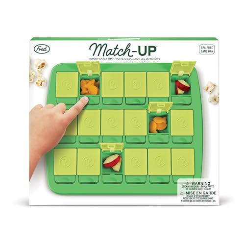 Image of Genuine Fred, MATCH UP Memory Snack Tray Green Travel-friendly tray measures 10 x 8.75 inches