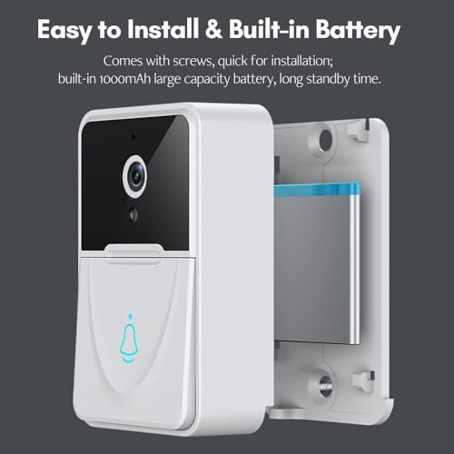 WANGCL Draadloze Video Deurbel Camera Visuele Smart Security Deurbel met Bewegingsdetectie Nachtzicht 2-weg Audio Real-Time Monitoring - Afbeelding 5