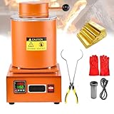 Elektrischer Schmelzofen, 2000 W digitaler Schmelzofen für Edelmetallverarbeitung, 3 kg Kapazität, mit Graphittiegel