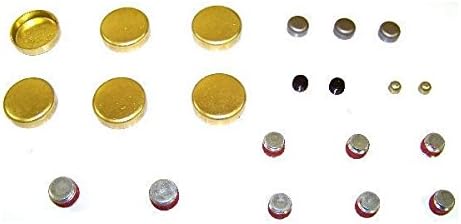 DNJ FPS3114 Brass Freeze Plug Set for 1985-1995 Buick, Cadillac, Chevrolet, GMC, Isuzu, Jeep, Oldsmobile, Pontiac 6000, Beretta, Camaro 2.8L-3.1L V6 12V OHV 173cid