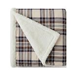Eddie Bauer Edgewood Plaid Sherpa Throw