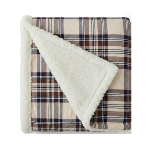 Eddie Bauer - Sherpa Reverse Throw Blanket for Bed or Couch, 50 x 60