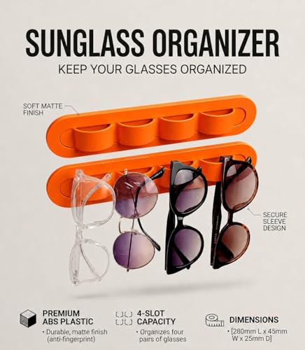Image of Sunglasses Organizer, Wall Glasses Holder, Acrylic Sunglasses Display, Eyeglass Organizer for Multiple Glasses for Office & Home Decor, Unique Gifts for Husband, Women & Girls
