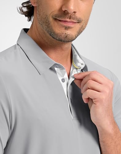 Image of Obla Mens Golf Shirt Short Sleeve Dry Fit Moisture Wicking Performance Athletic Casual Work Collared Polo Shirts for Men
