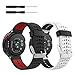 MoKo 2 Pezzi Cinturino Compatibile con Garmin Forerunner 235/235 Lite/220/230/620/630/735XT Smartwatch, Braccialetto di Ricambio in Morbido Silicone, Nero e Rosso/Bianco e Nero