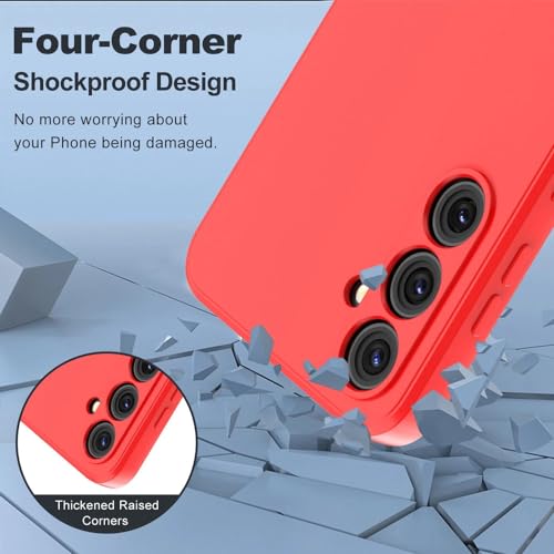 Image of Back Cover for Samsung Galaxy S23 FE 5G | Full Camera Protection | Premium Liquid Silicon Case | Flexible Bumper Case for Samsung Galaxy S23 FE 5G (Red)