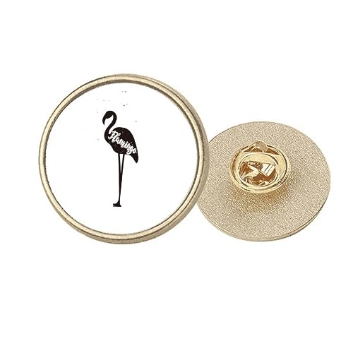 Broche ronde Flango en métal doré et son motif animal raffiné M